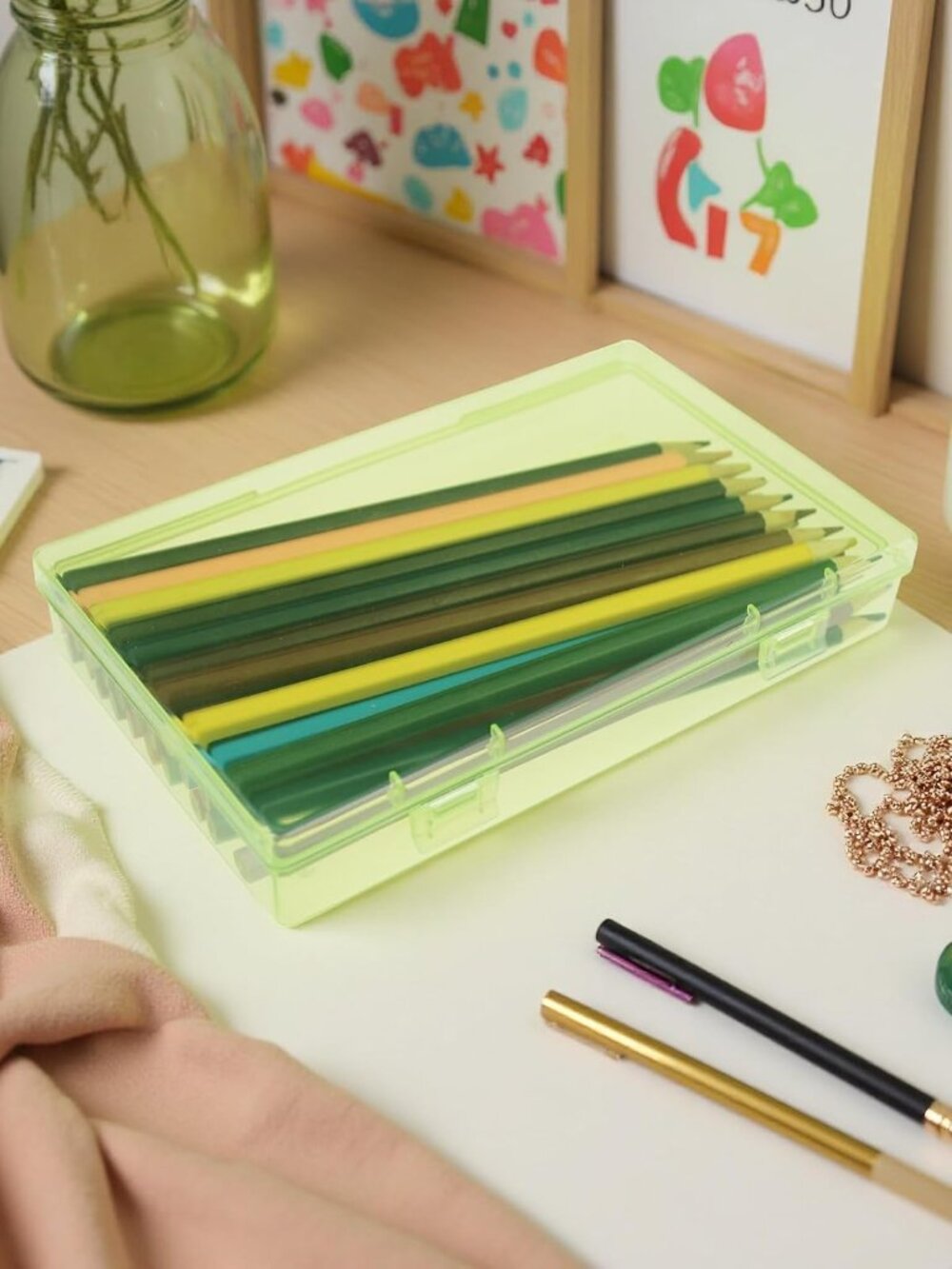 24 Pieces Mixed Sizes Colored Rectangular Plastic Boxes - Picture 7 of 8